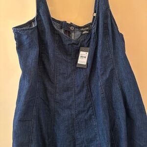Chic Dark Wash Denim Dress
